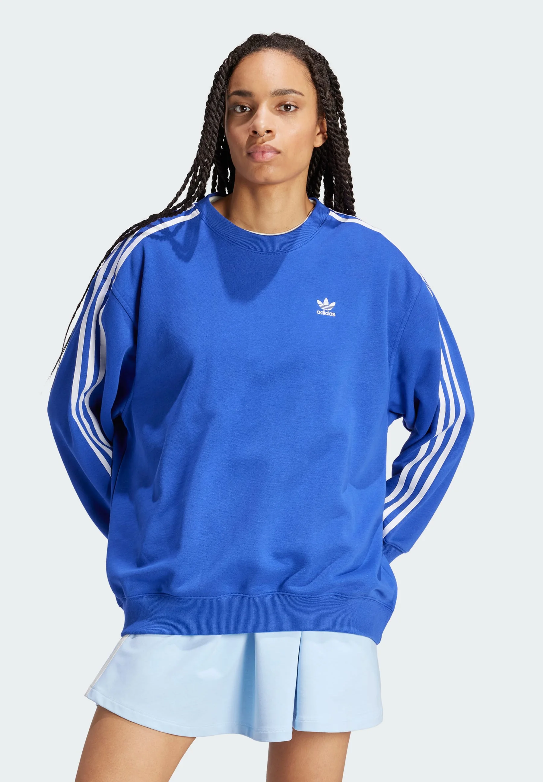 Originals 3-STRIPES OVERSIZED CREW - Felpa