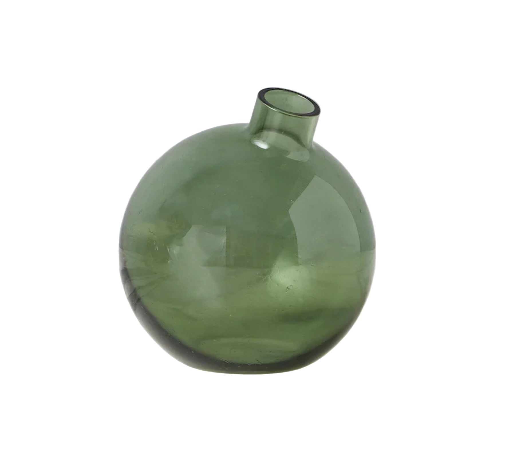 Green Glass Bud Vase