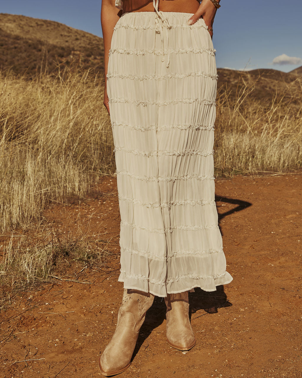 Celestial Haven Chiffon Maxi Skirt