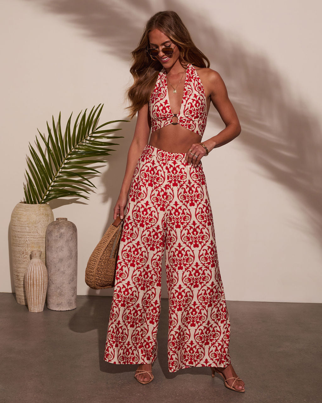 Deep Trance Abstract Wide Leg Pants