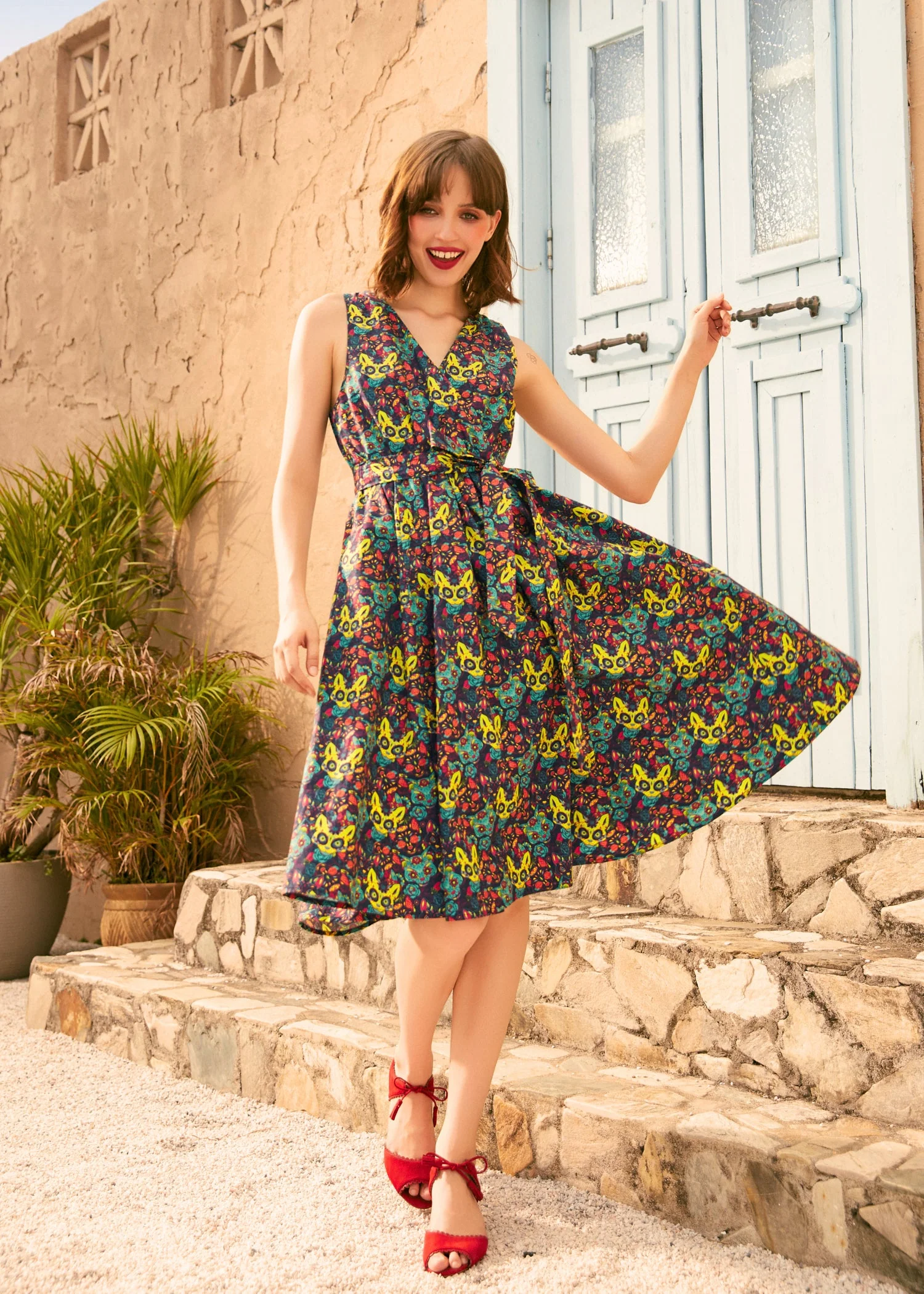 Instant Energy Faux-Wrap Dress