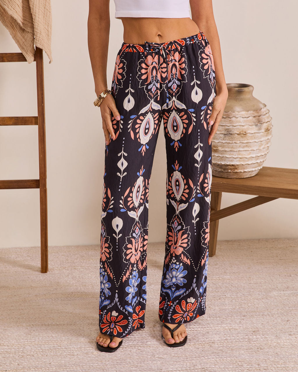 Capri Daydream Abstract Print Pants