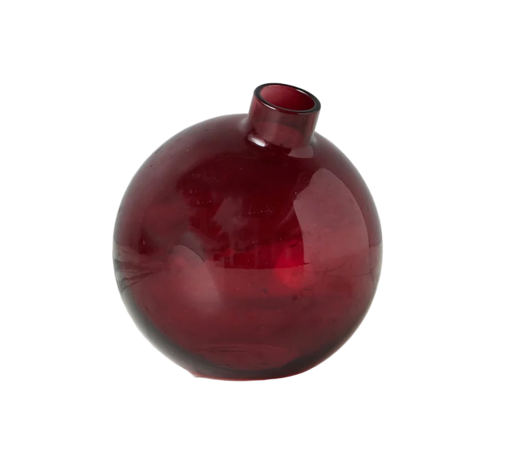 Red Glass Bud Vase