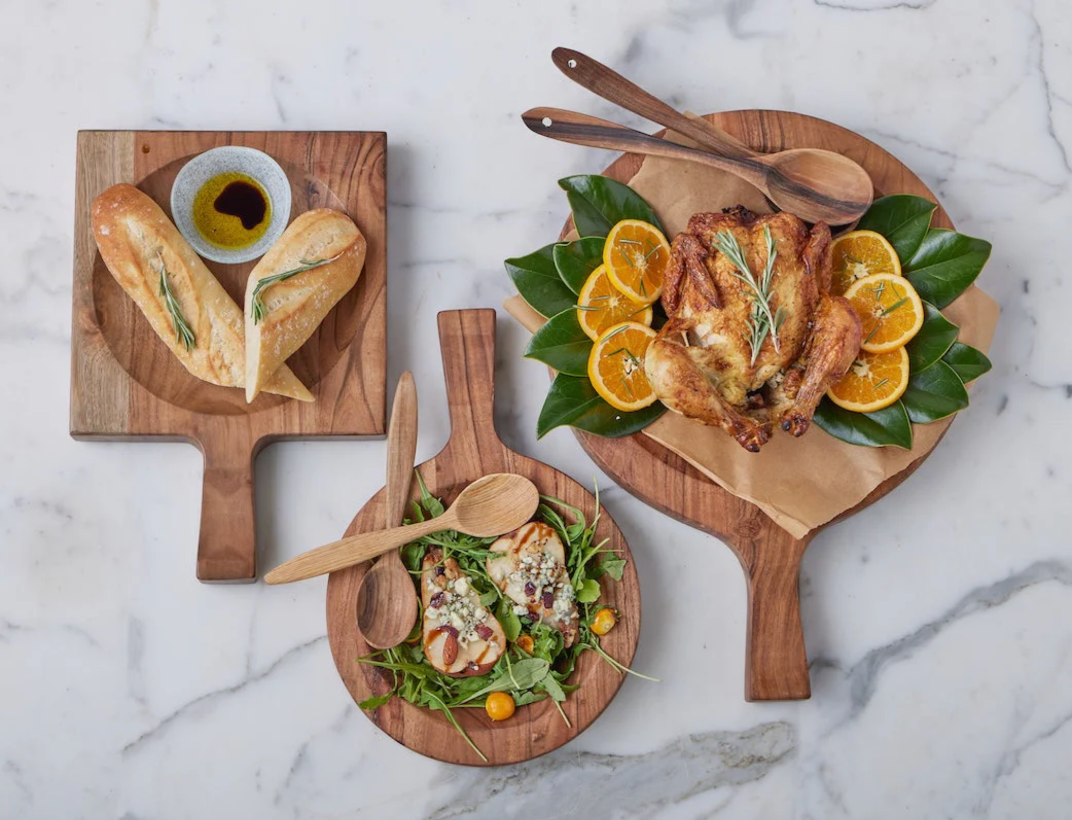 Italian Wood Cutting Board Bowls