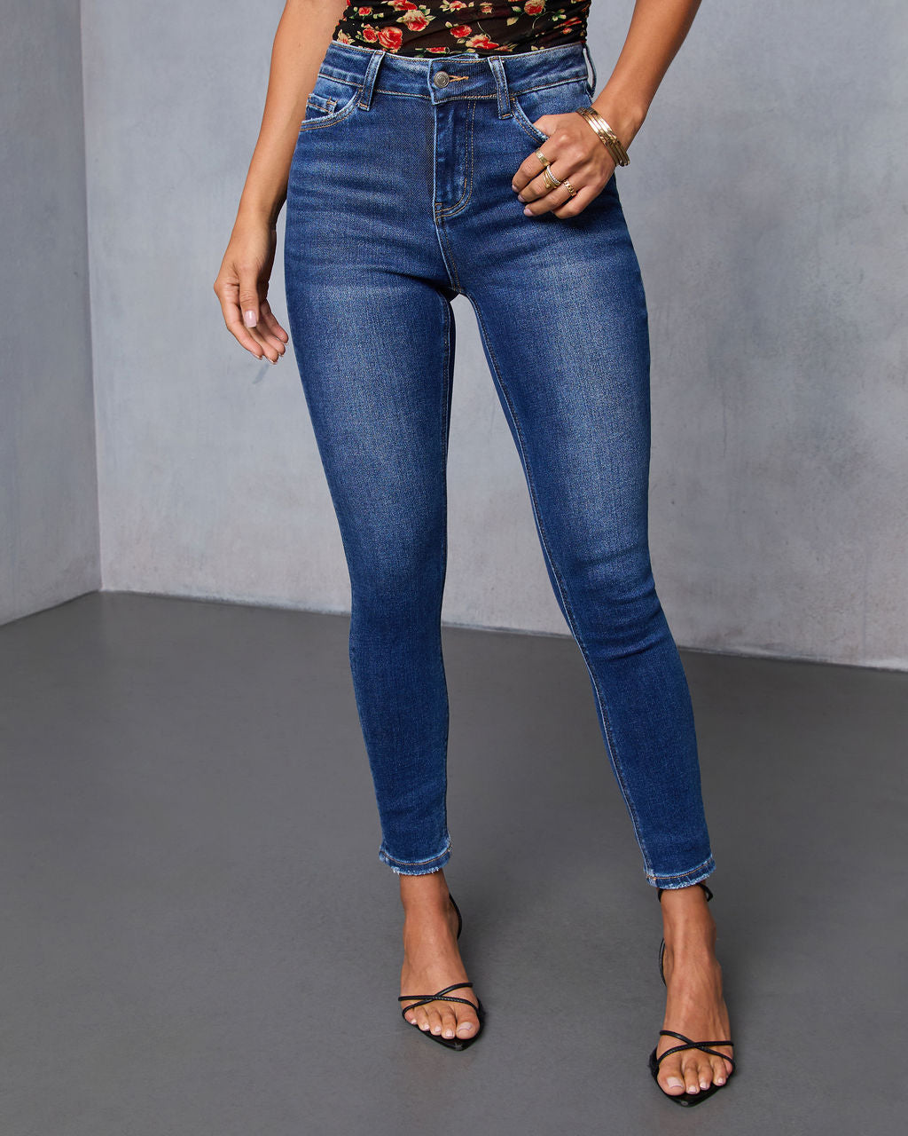 Perry Super Stretch High Rise Slim Leg Jeans
