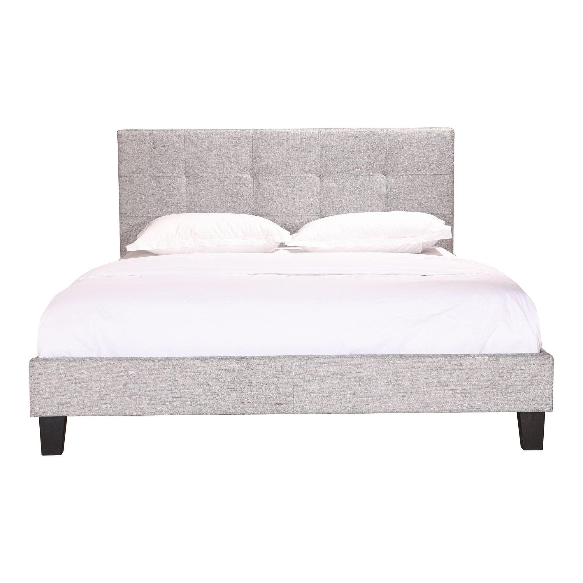 Eliza Grey Upholstered Tufted Bed
