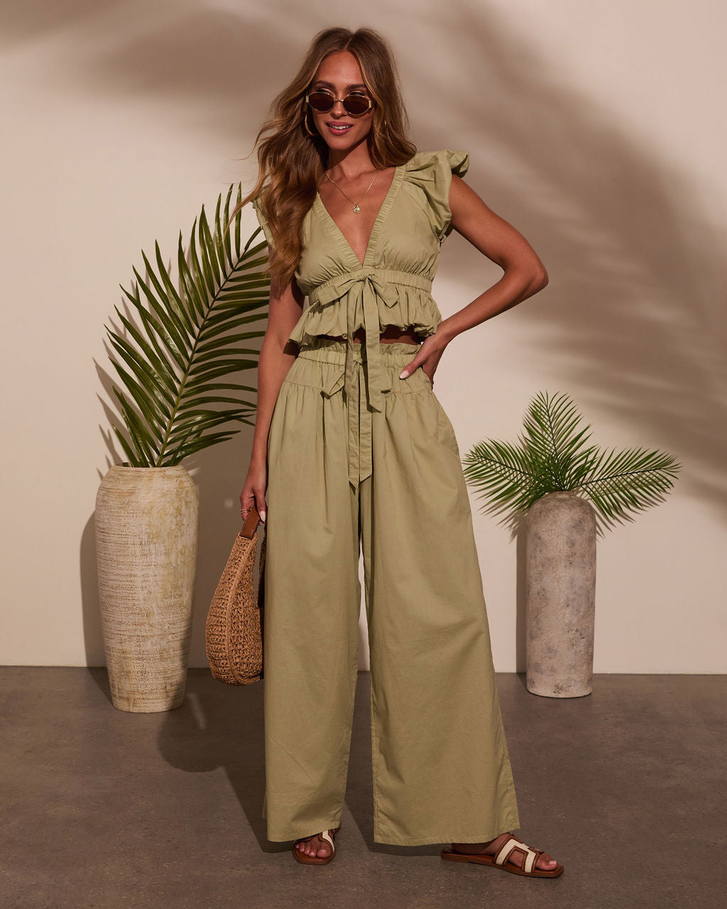 Fern Ruffle Peplum Top