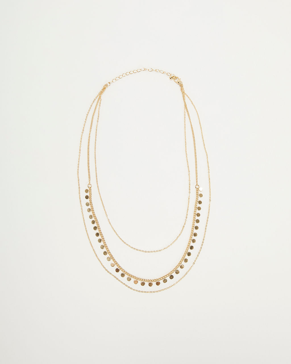 Jett Layered Disc Necklace