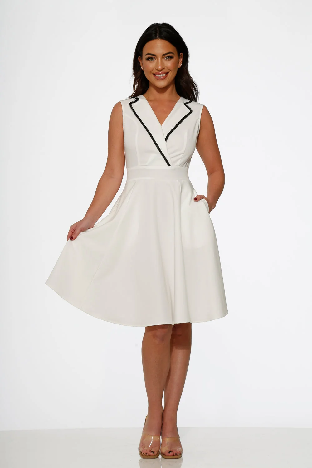 White Jenny Swing Dress