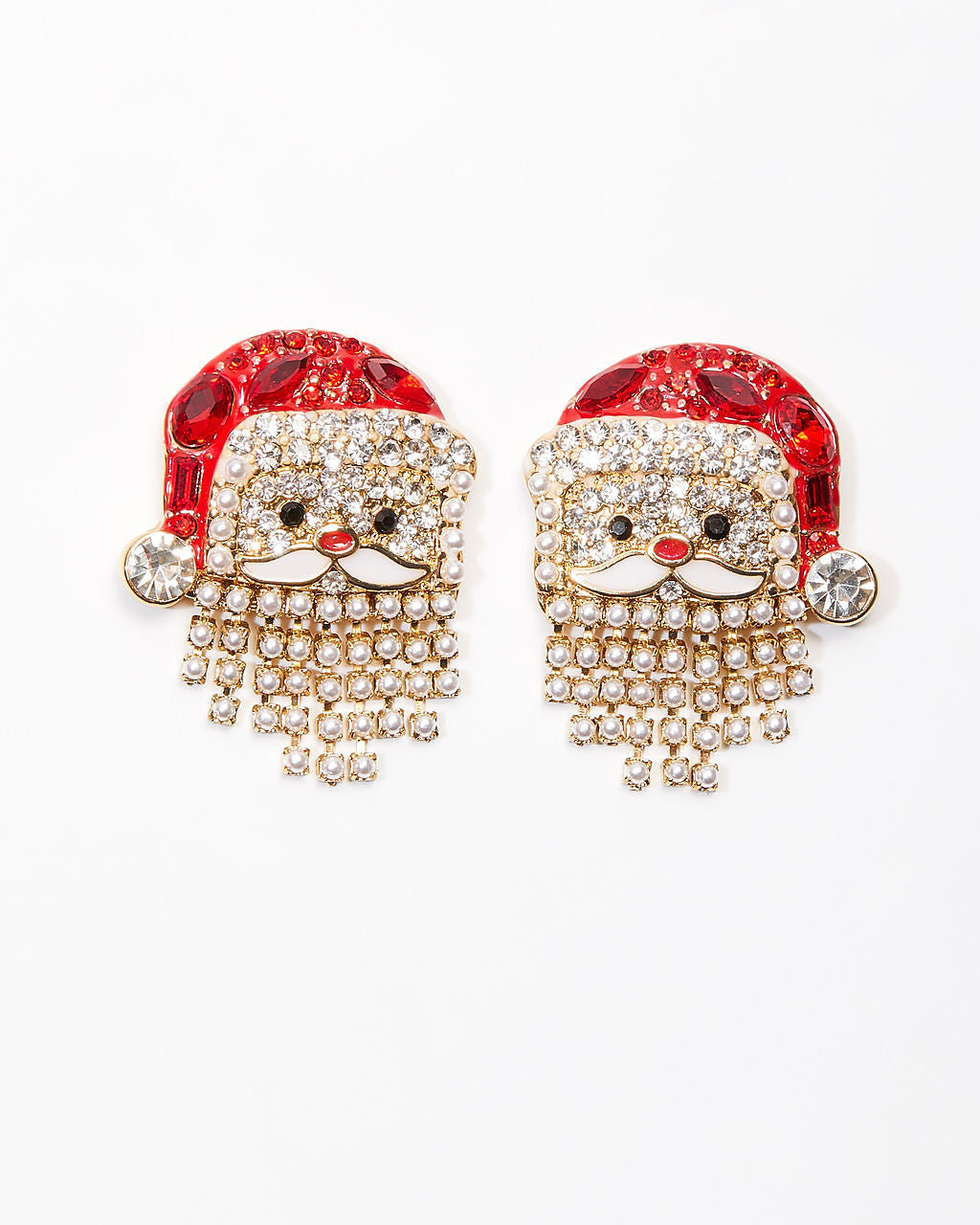Santa Claus Rhinestone Earrings