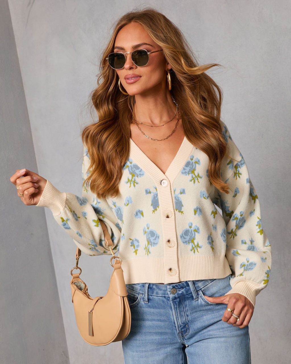 Jhenie Print Knit Cardigan