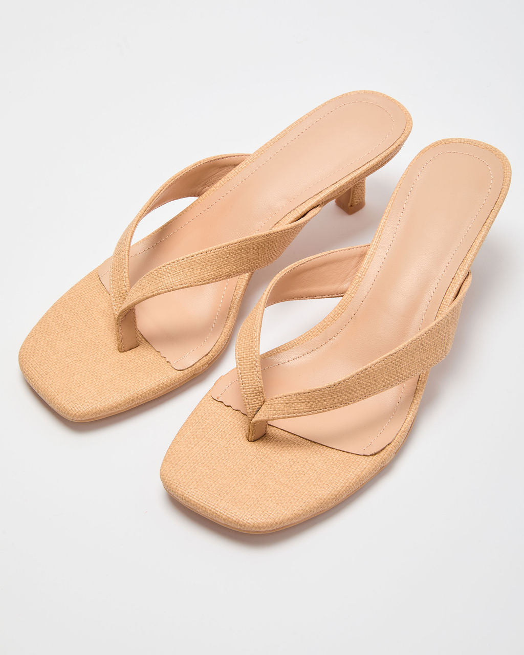 Sunwashed Raffia Kitten Heels