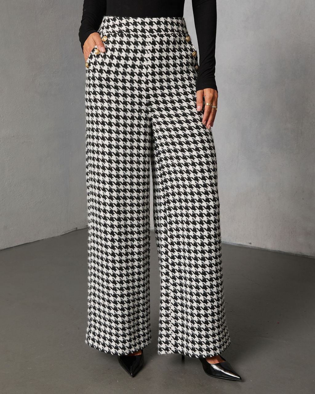Seeley Houndstooth Straight Leg Pant