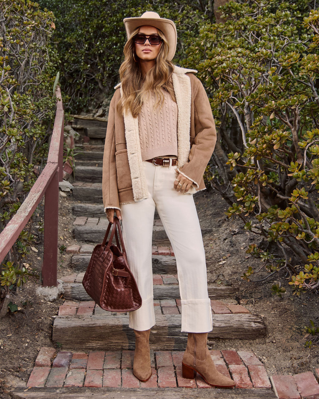 Helios Faux Suede Sherpa Lined Coat