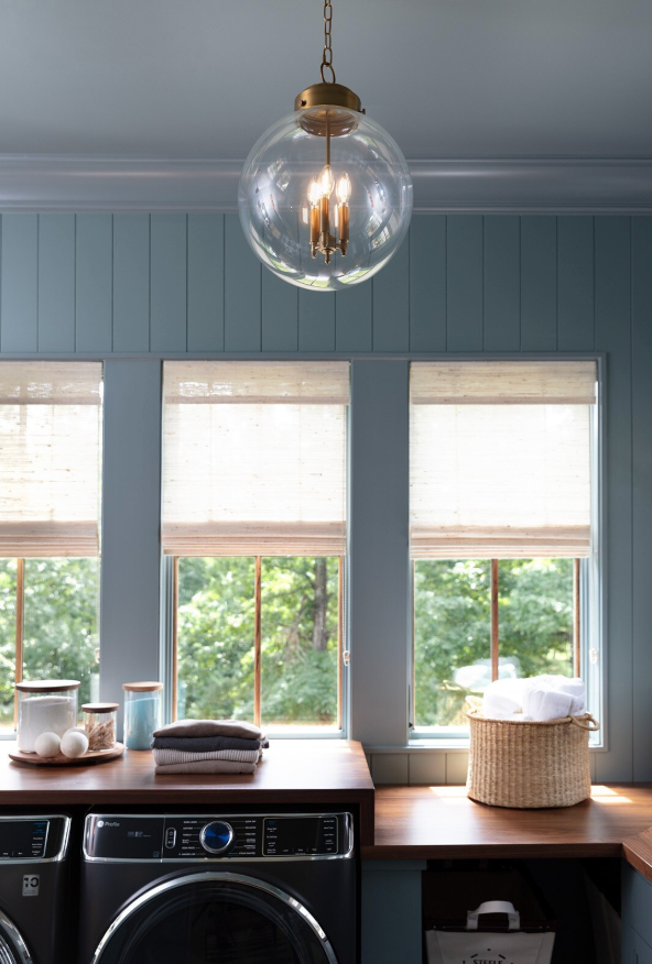 Globe Natural Brass Pendant