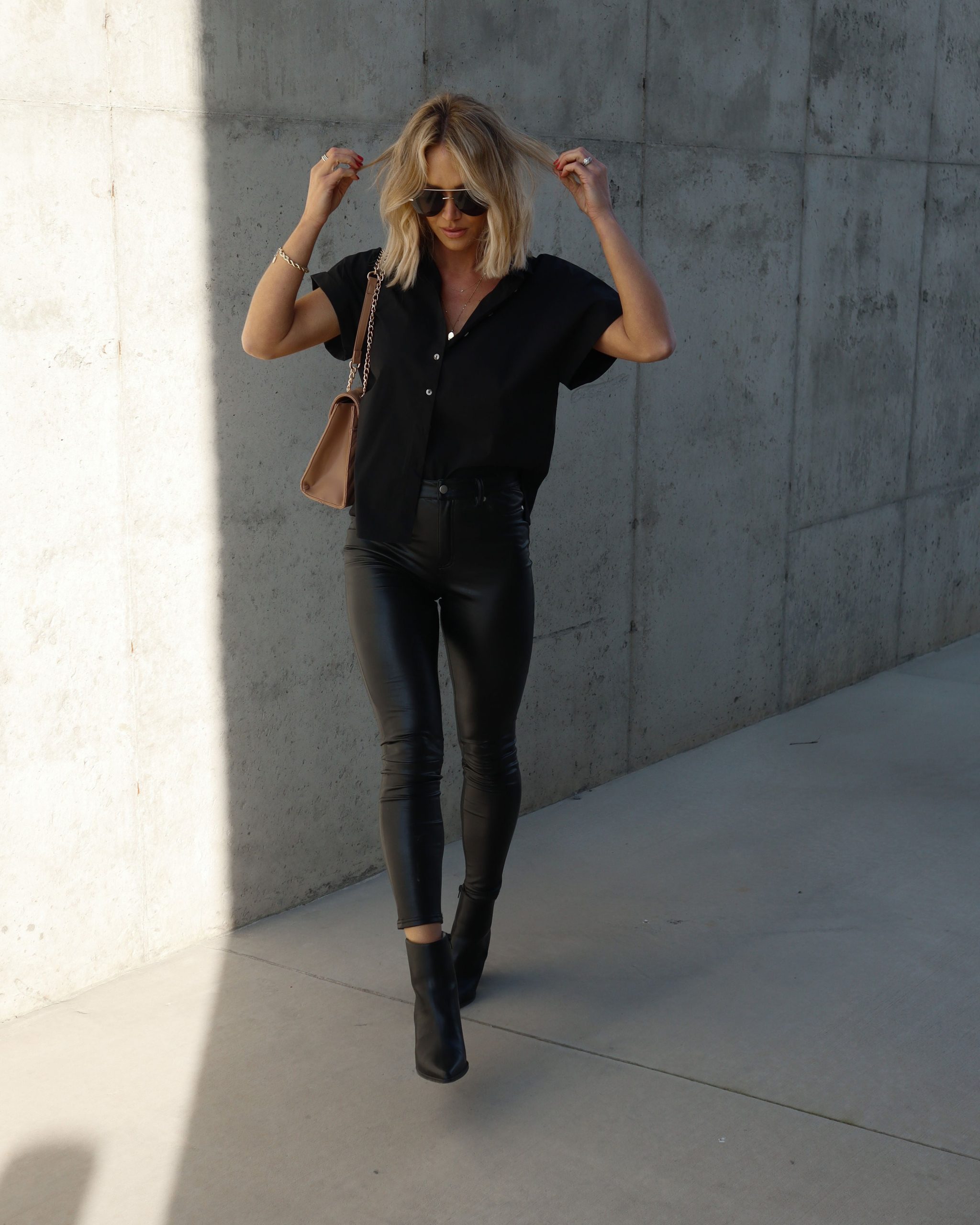 Patty Cotton Blend Button Down Top