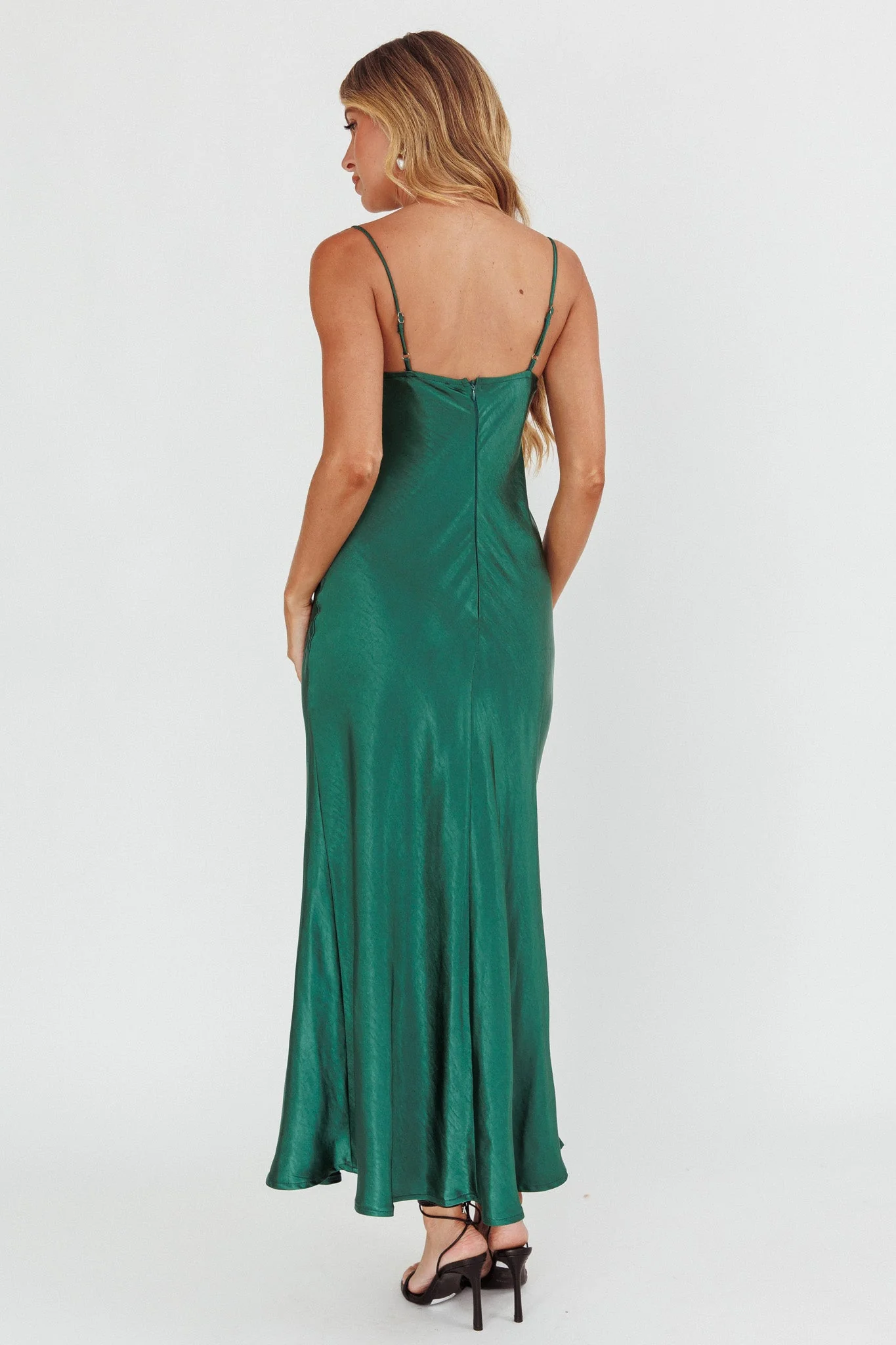 Inhibitions Lace Bust Midi Dress Forest Green