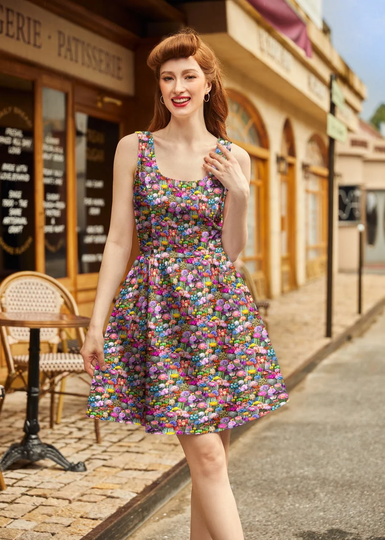 Desert Blooms Shorter Length Fit & Flare Dress