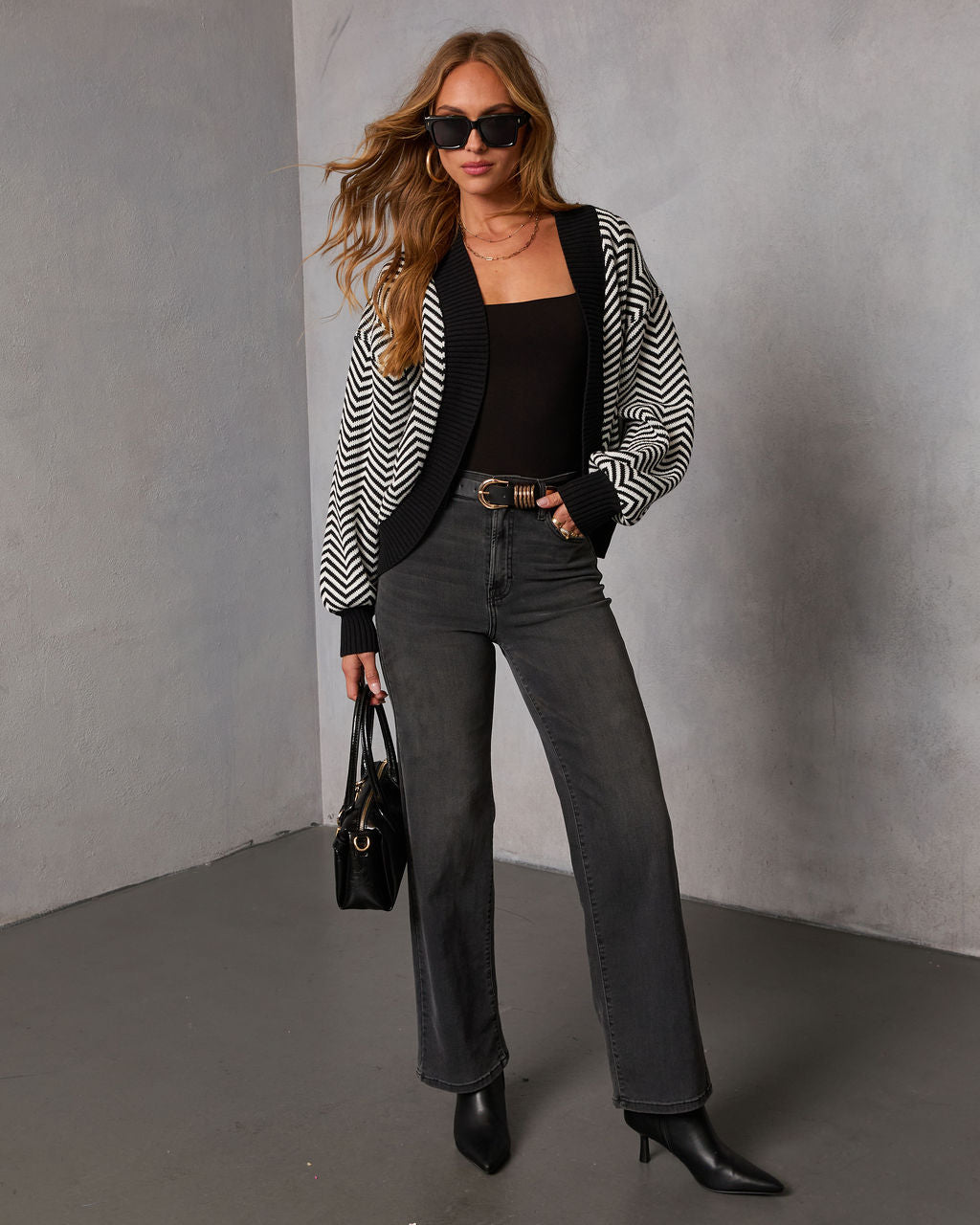 Aitana Chevron Print Cardigan