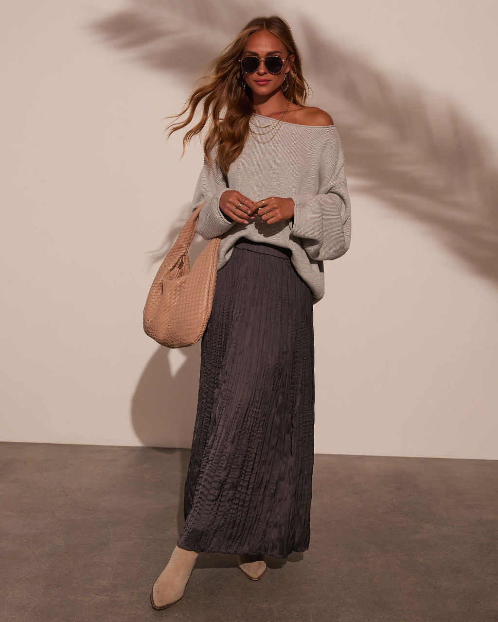 Selah Plisse Maxi Skirt