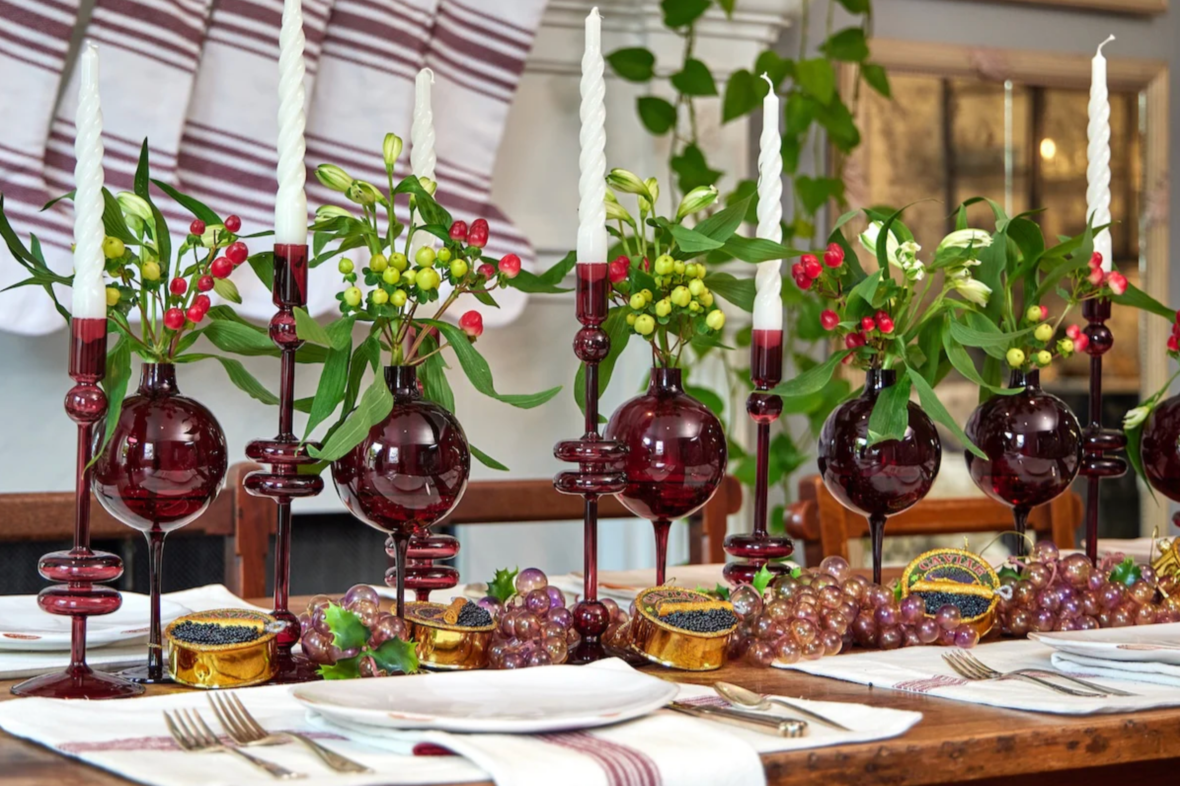 Red Medium Wine Glass Vase