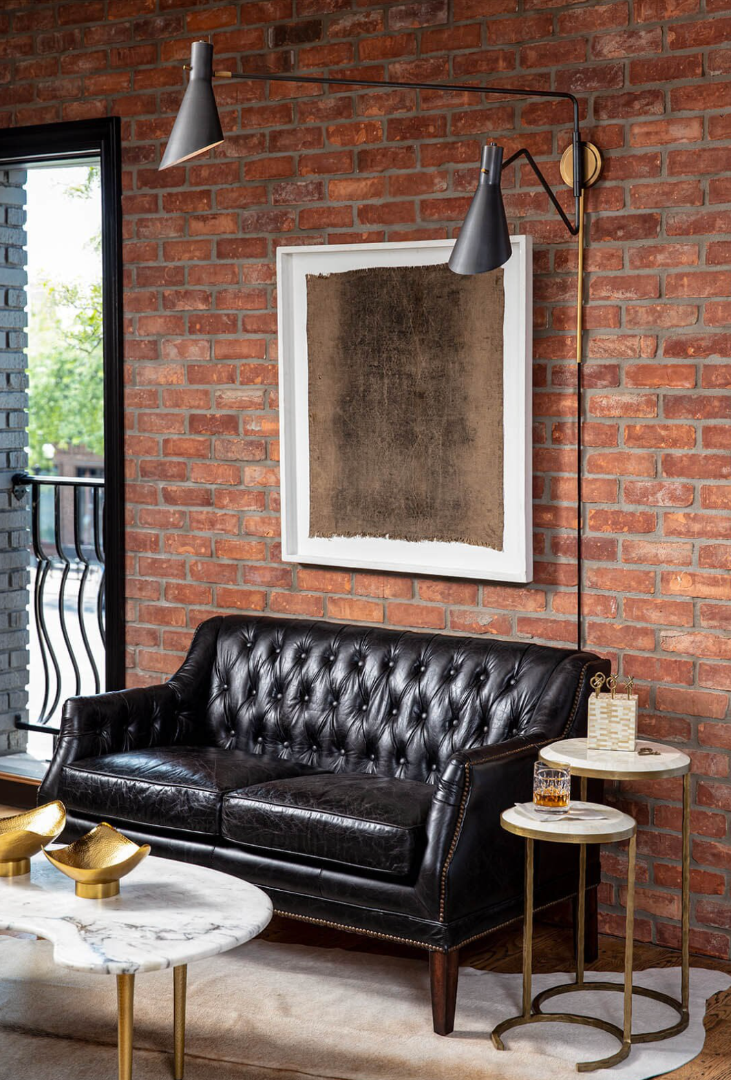 Spyder White & Brass Double Arm Sconce