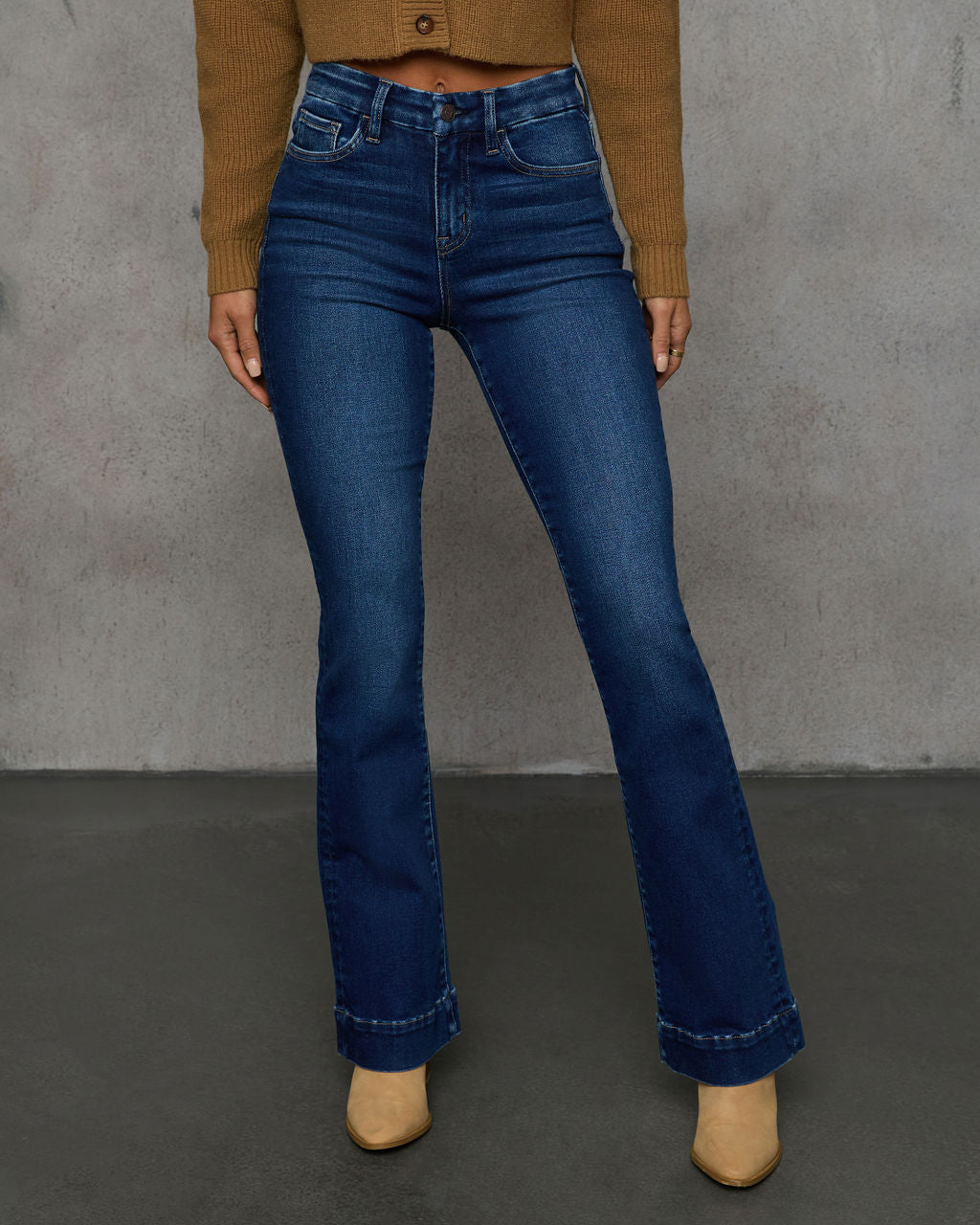 Coraline Super Stretch Mid Rise Flare Jeans