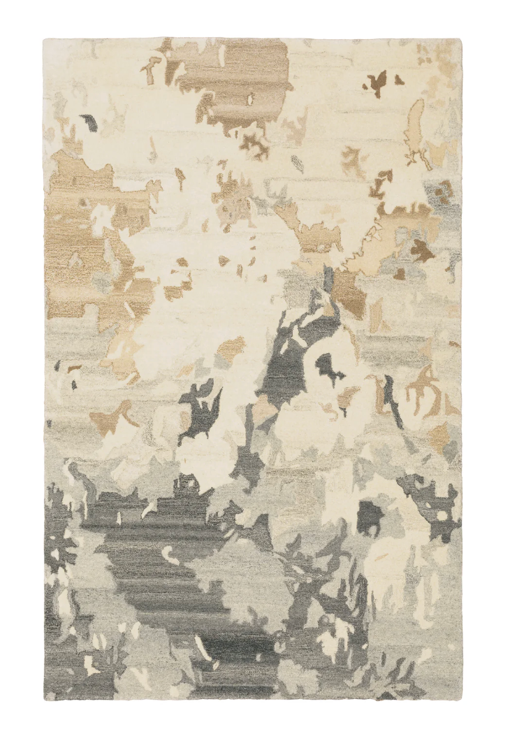 Anastasia Ivory & Grey Contemporary Rug