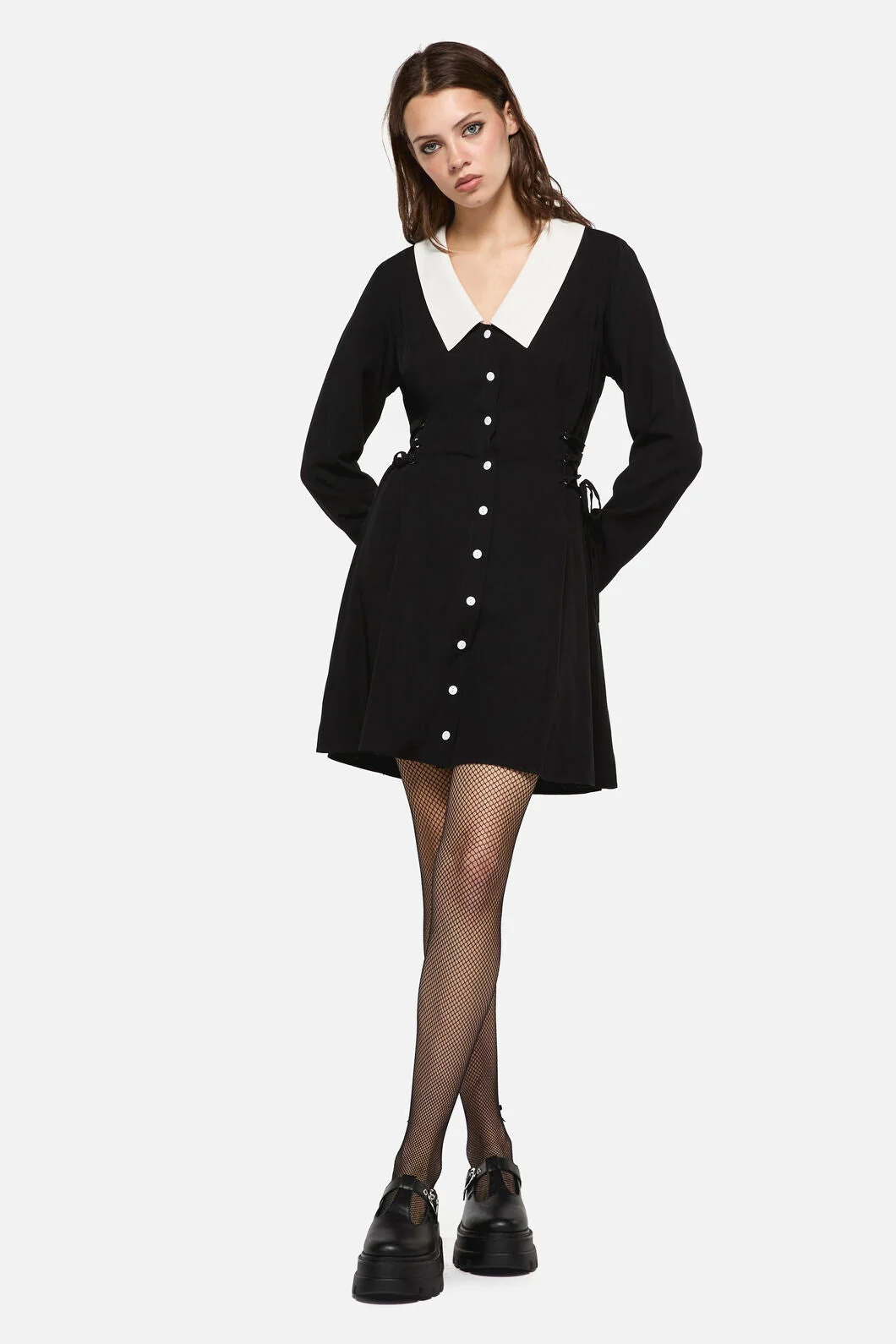 Ready To Rot Long Sleeve Contrast Dress