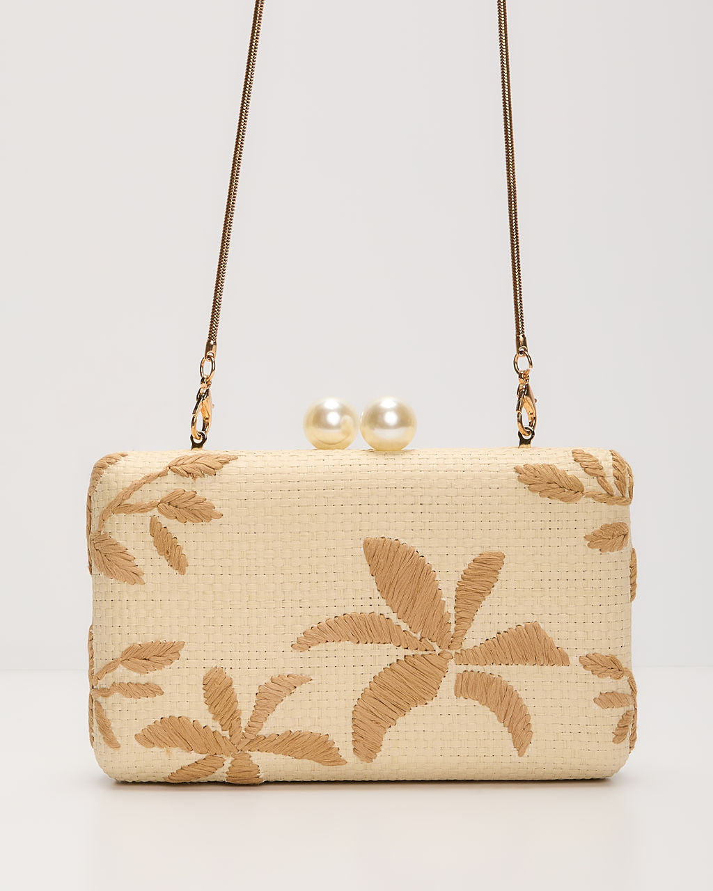 Voyage On Woven Straw Clutch