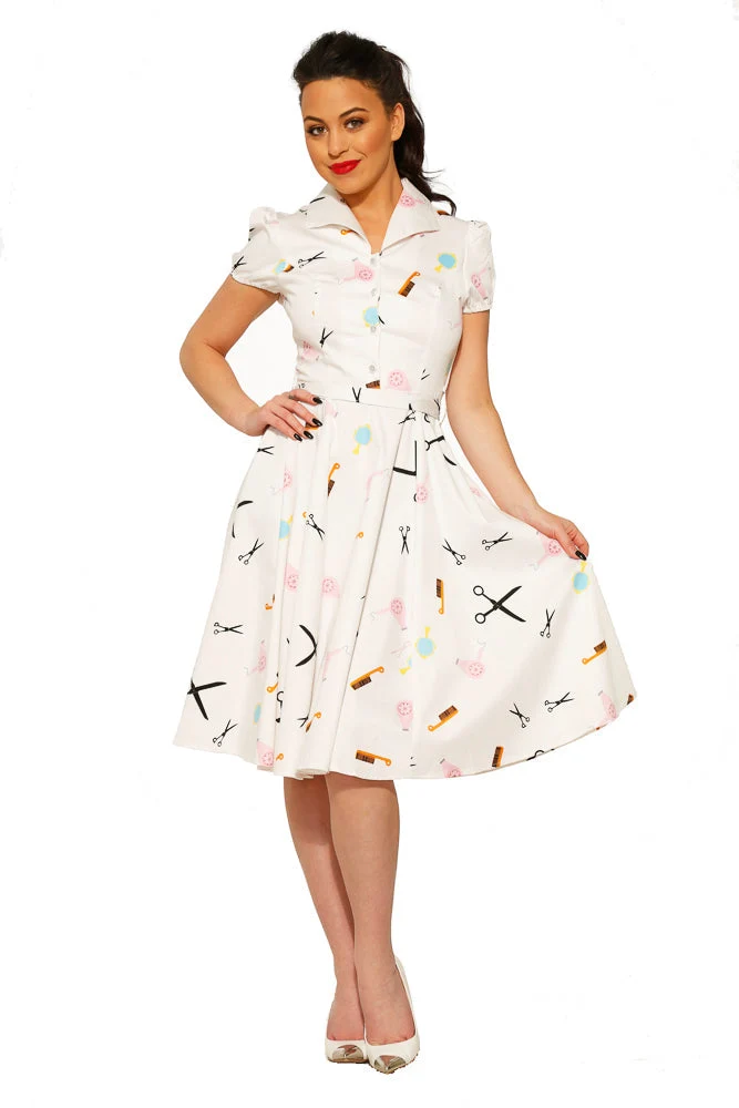 White Beauty Salon Dress