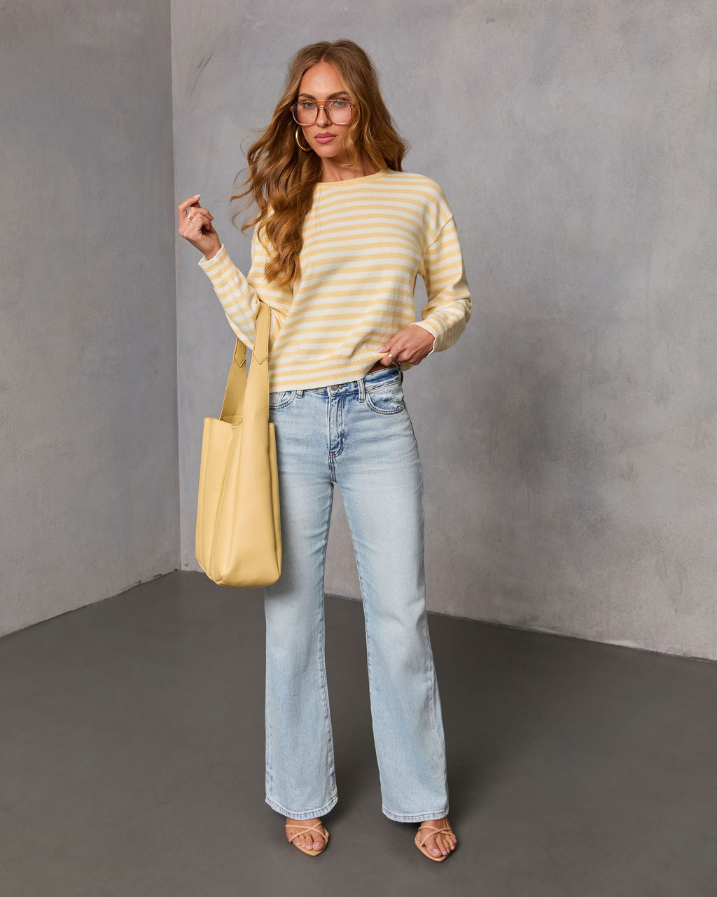 Easy Days Striped Knit Sweater