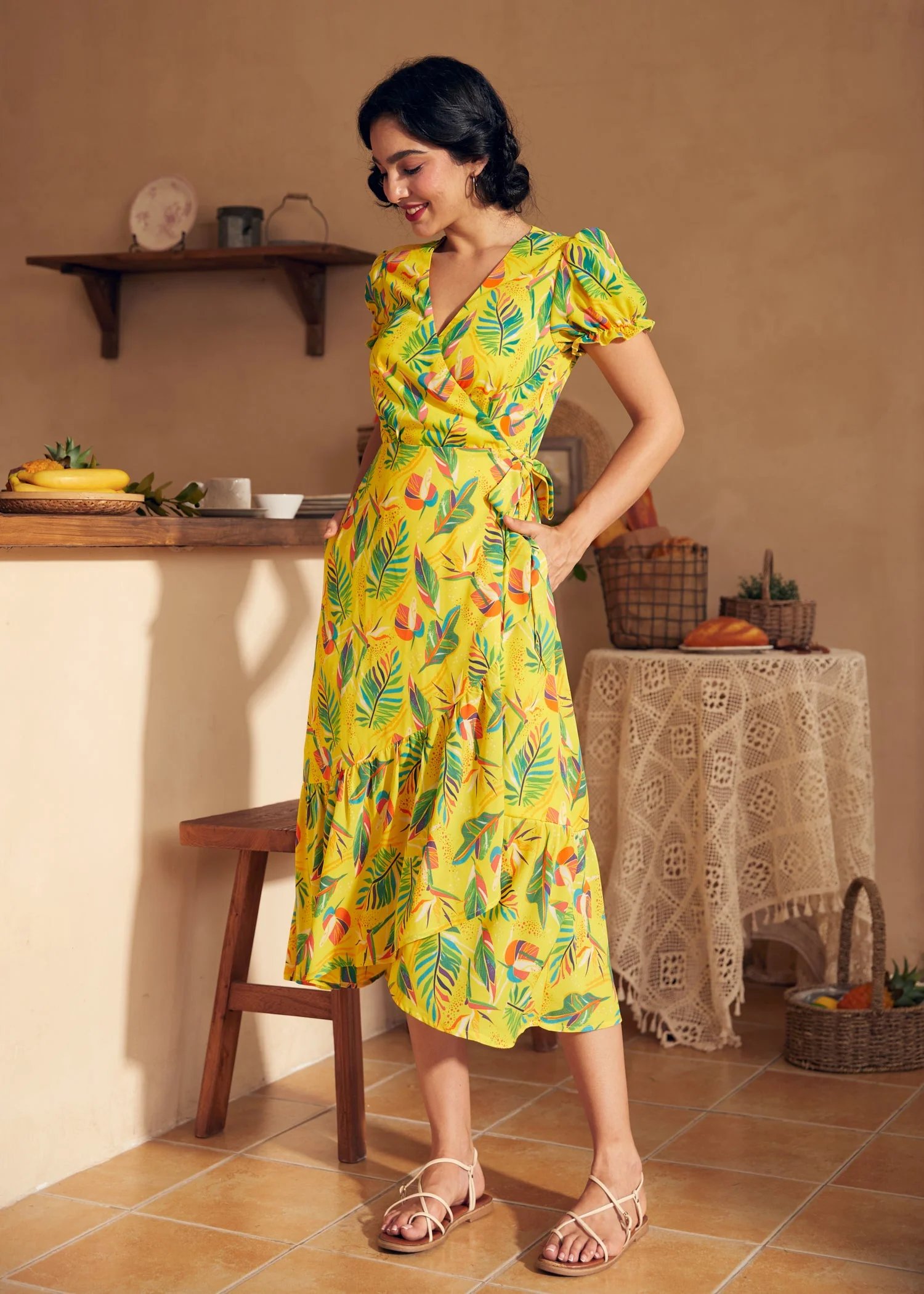 Air of Elegance Wrap Dress