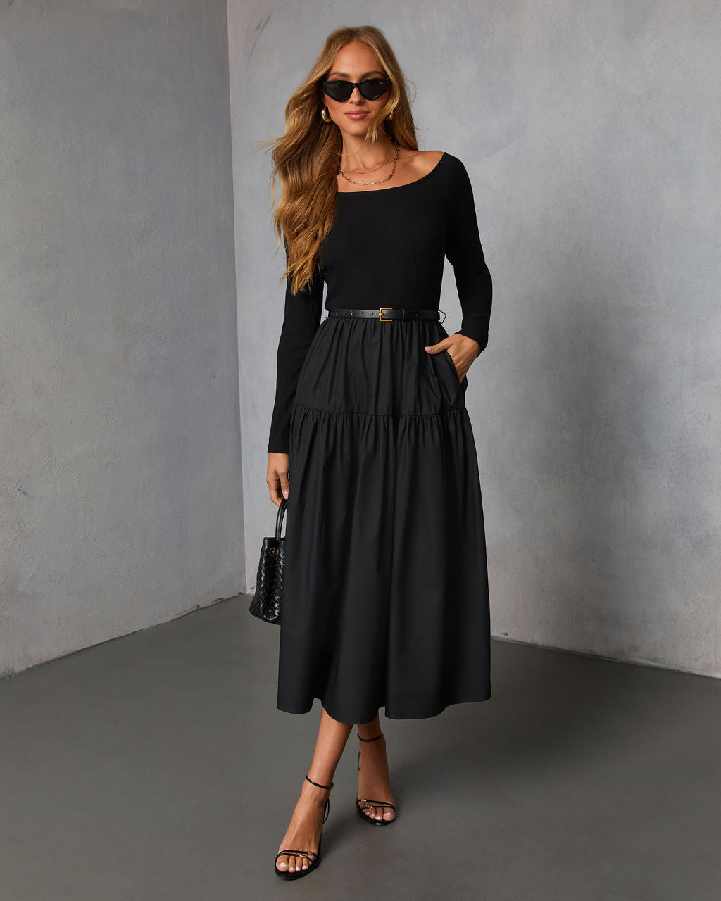 Fallow Field Belted Midi Dress