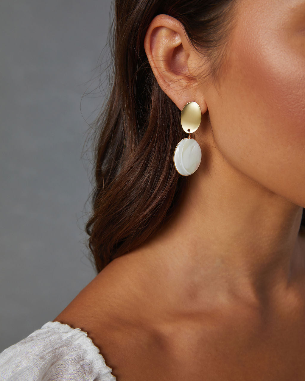 Gold And Pearl Drop Earrings