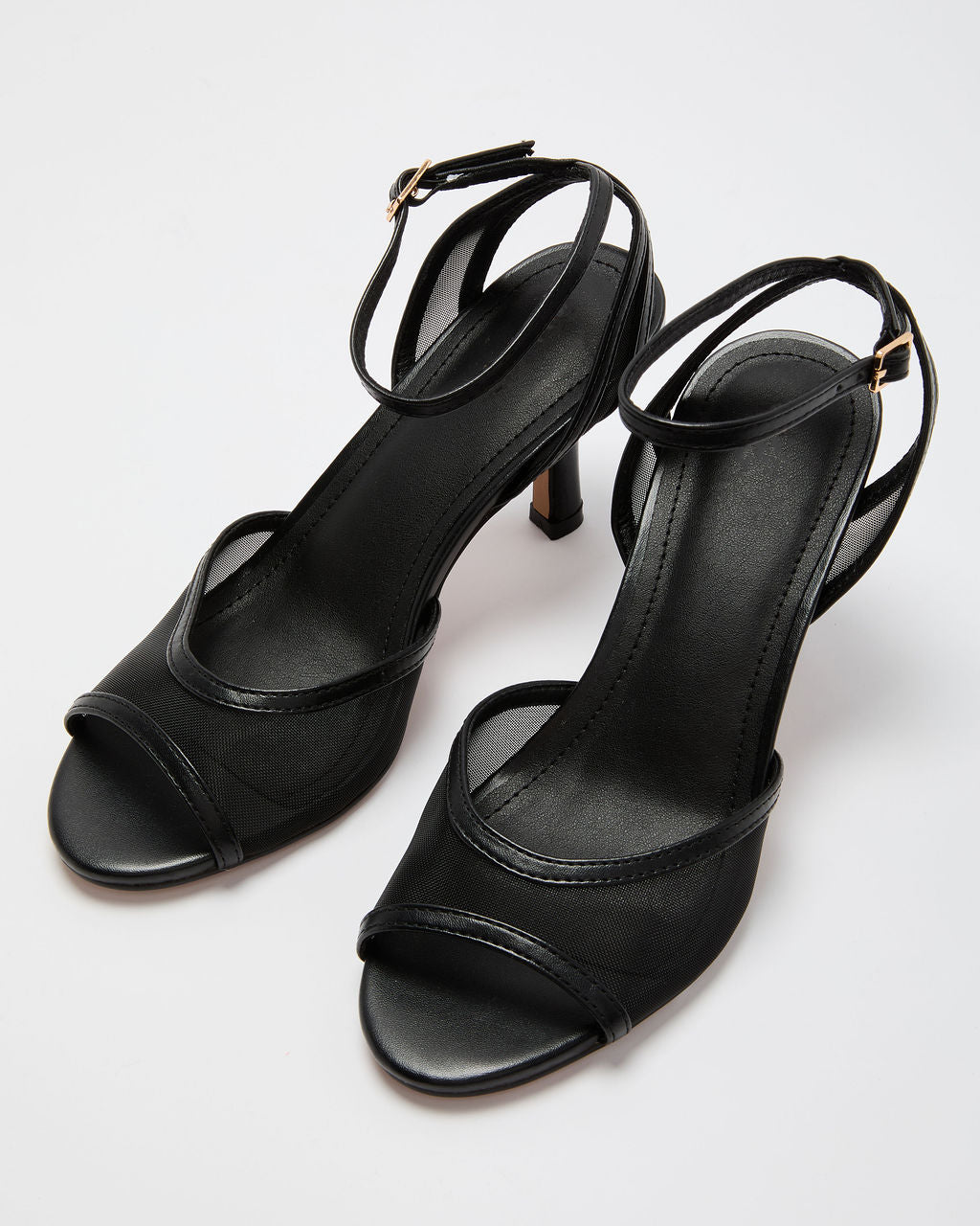 Bare Intention Mesh Panel Heels