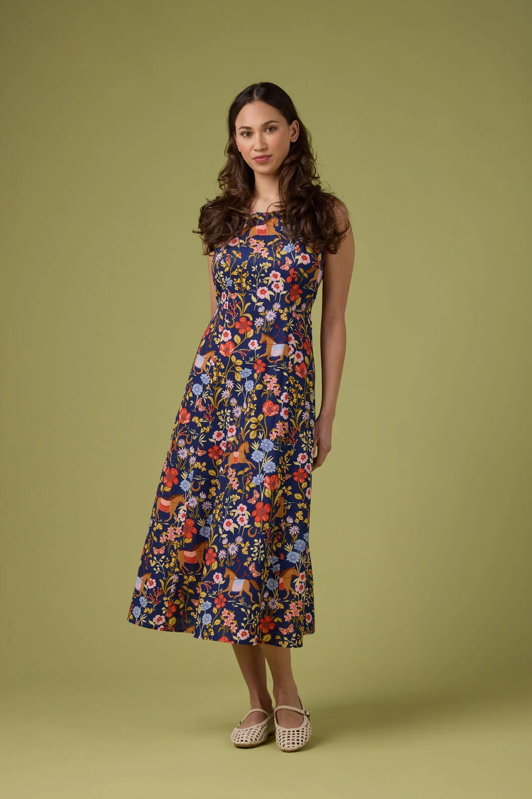 Fancy Horses Midi Dress