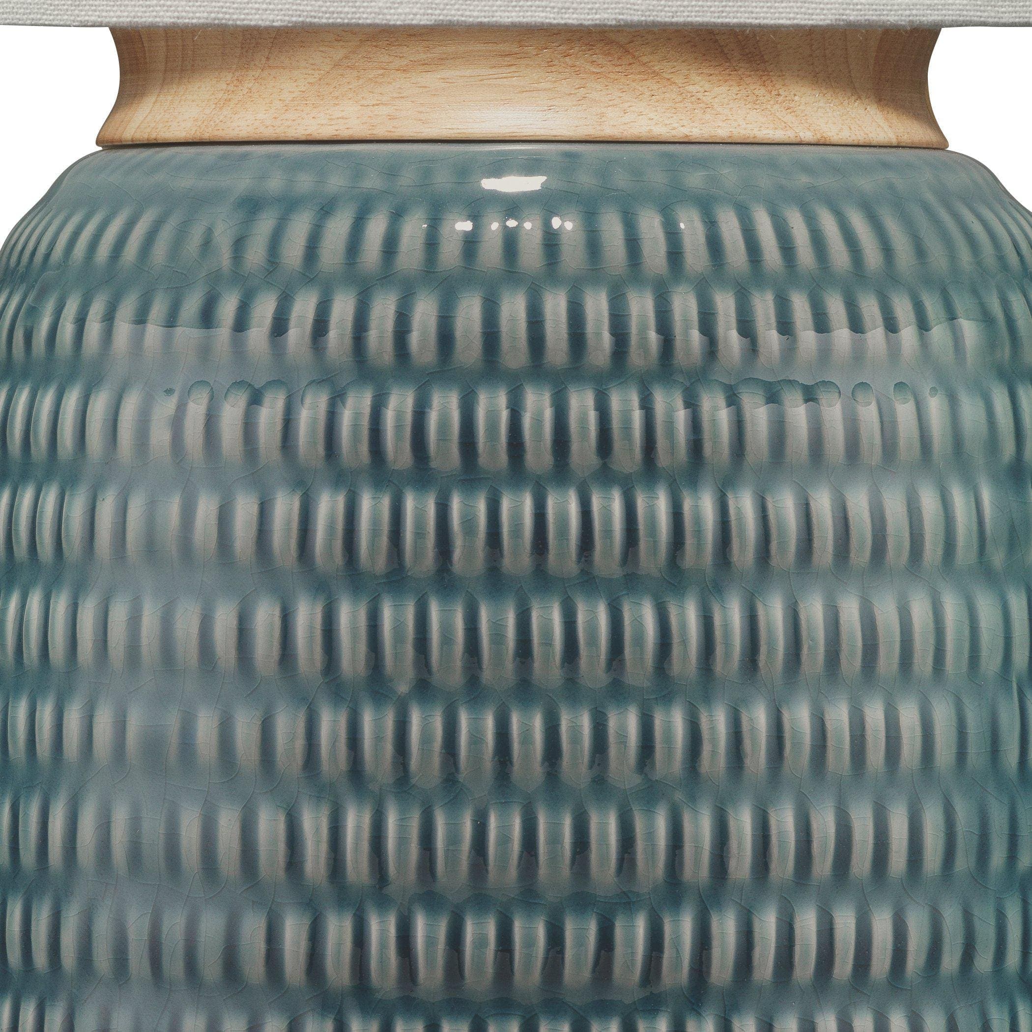 Graham Table Lamp in Blue Ceramic
