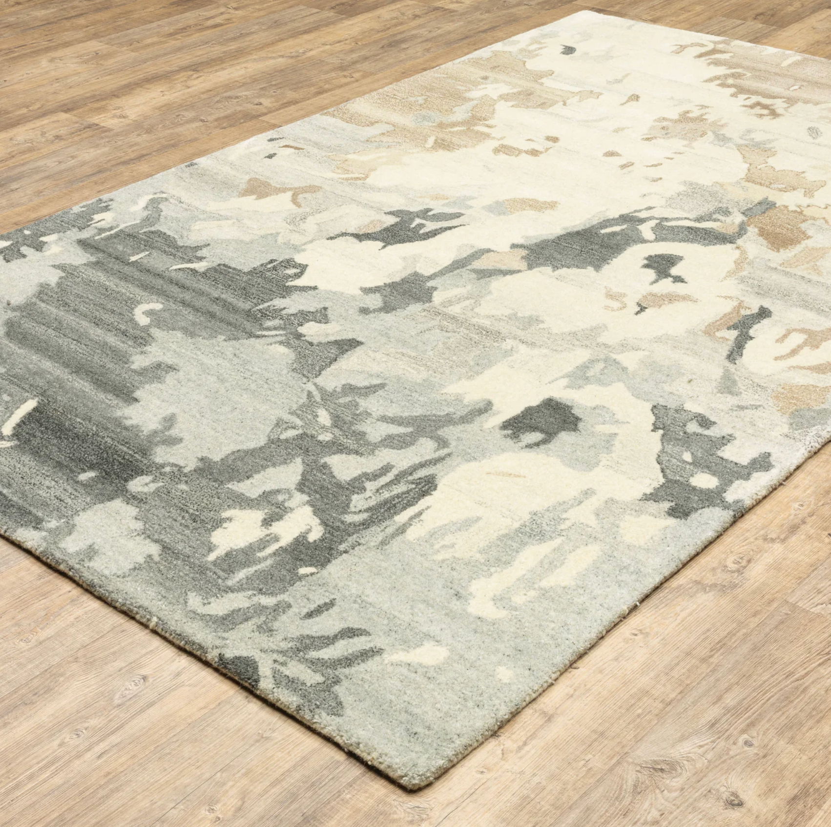 Anastasia Ivory & Grey Contemporary Rug