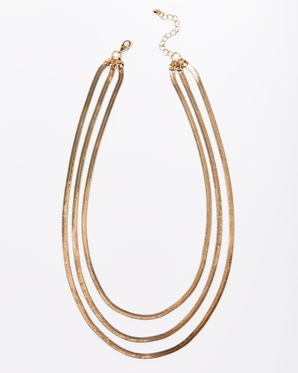 Zoe Layered Herringbone Necklace