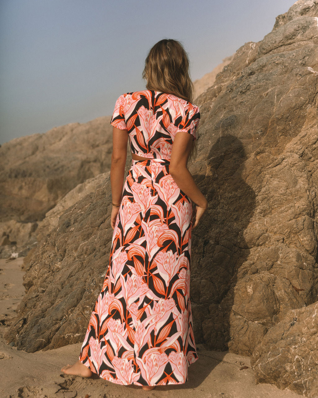 When Tulips Kiss Wrap Crop Top