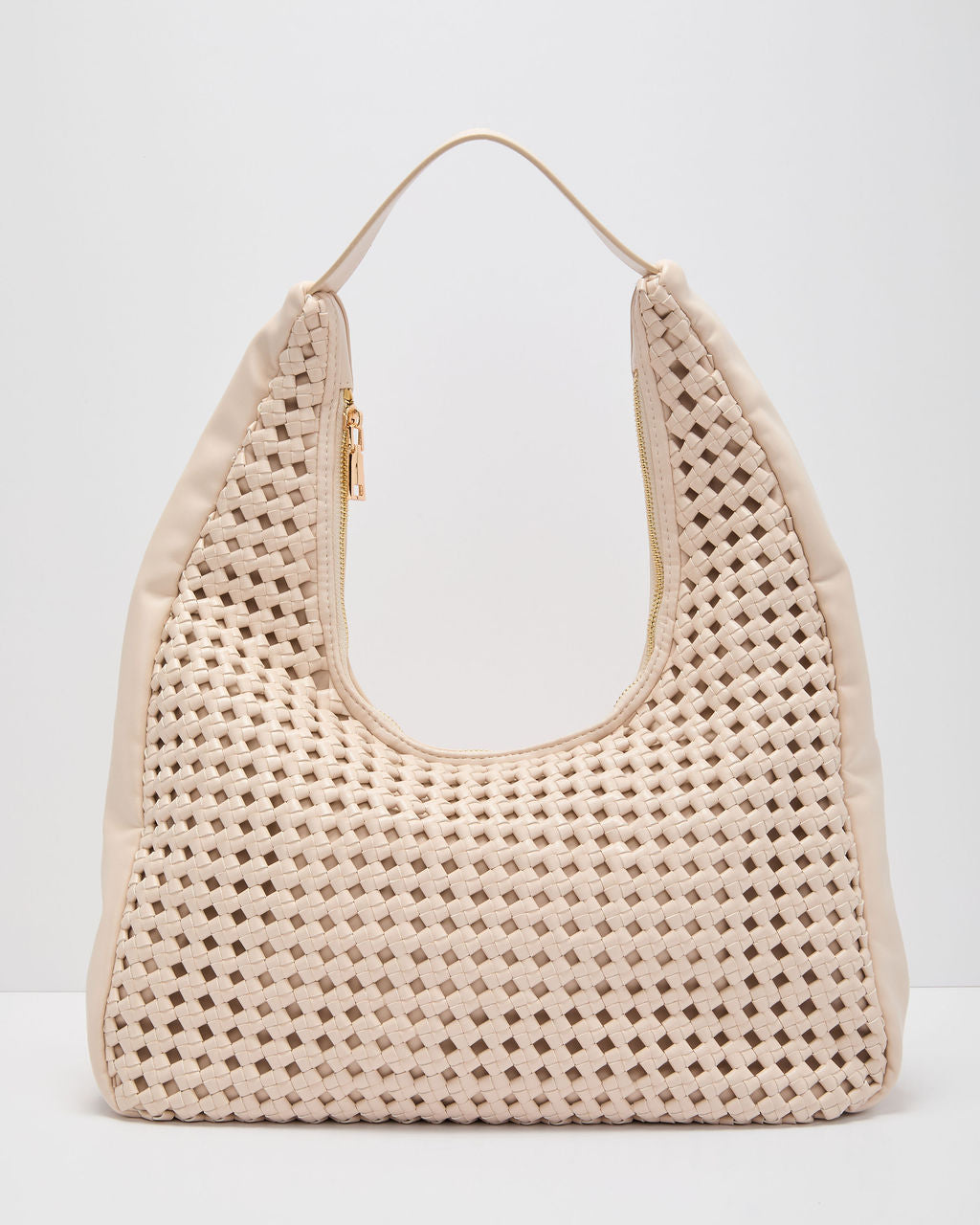 Zarae Woven Vegan Leather Tote Bag