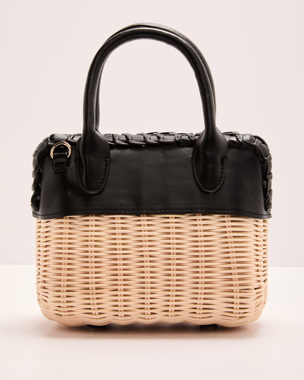 Sunelle Straw Basket Color Block Handbag