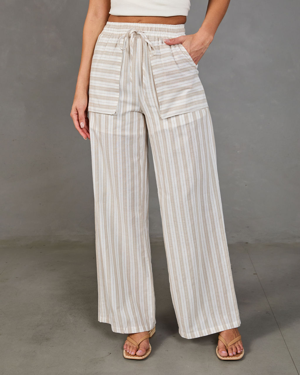 Delicate Balance Striped Drawstring Pants