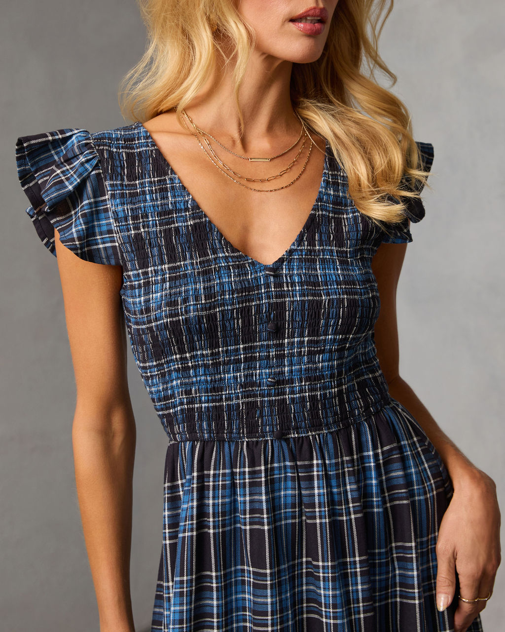 Bayberry Plaid Midi Dress