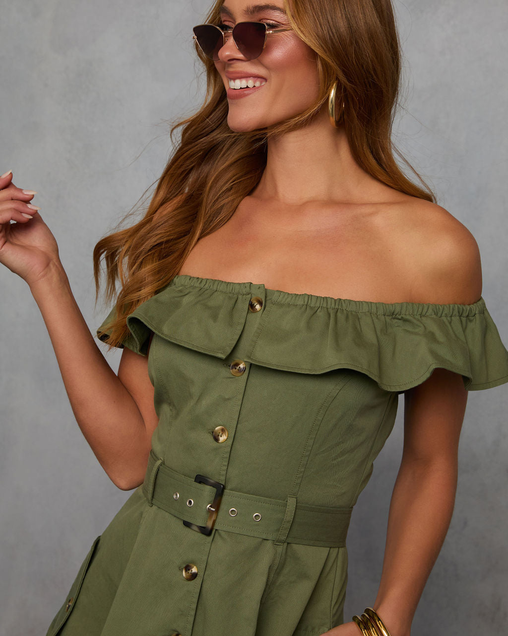 Maryanne Belted Utility Midi Dress