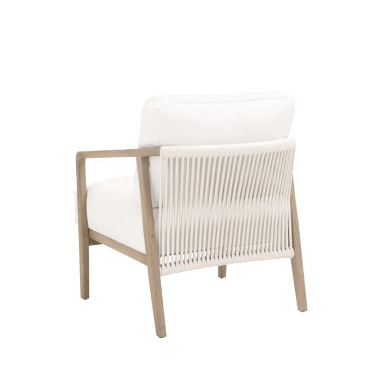 Harbor Gray Oak & White Rope Club Chair