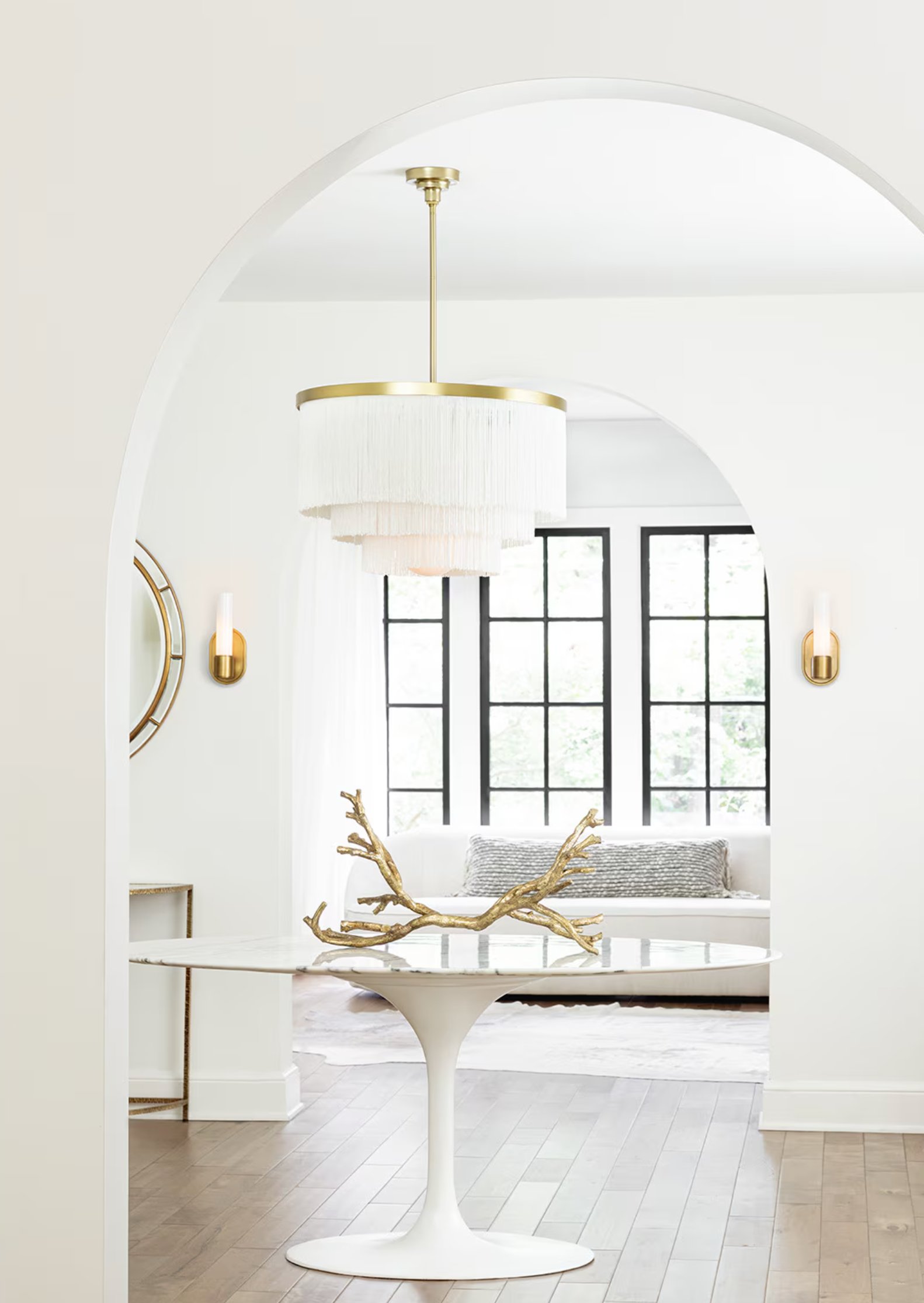 Cabaret Ivory Fringe Chandelier
