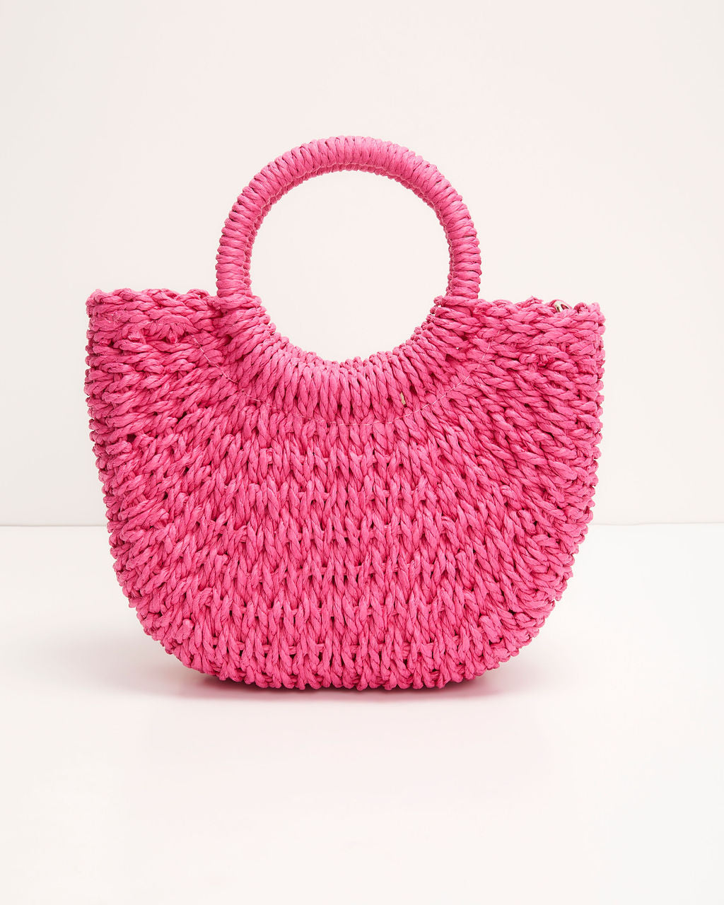 Valencia Small Rounded Straw Tote