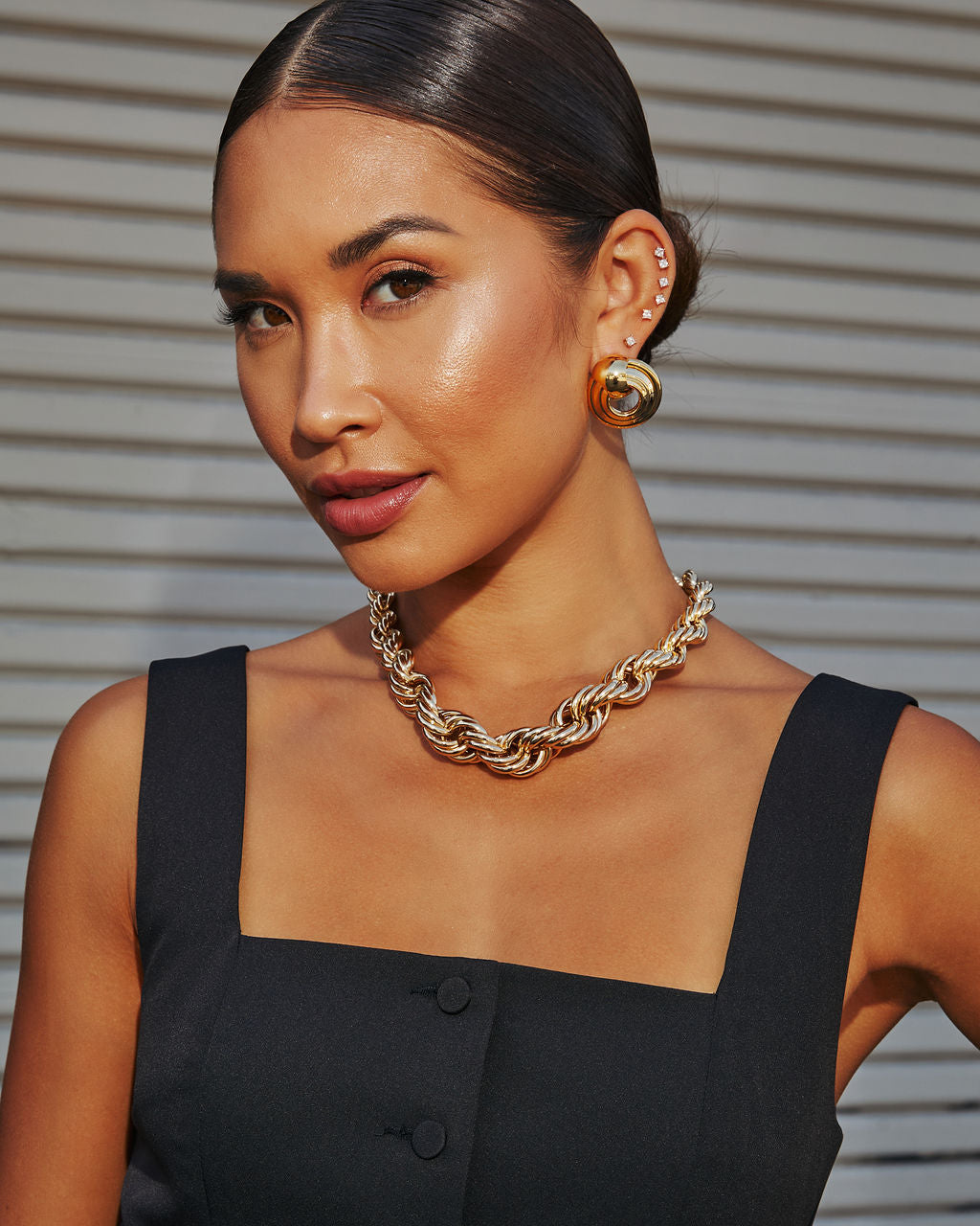 Rope You In Chunky Twisted Necklace